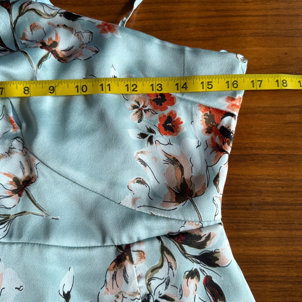 Lavish Alice One Shoulder Cut Out Asymmetric Midi Dress In Floral Print sz 4 - Picture 12 of 16